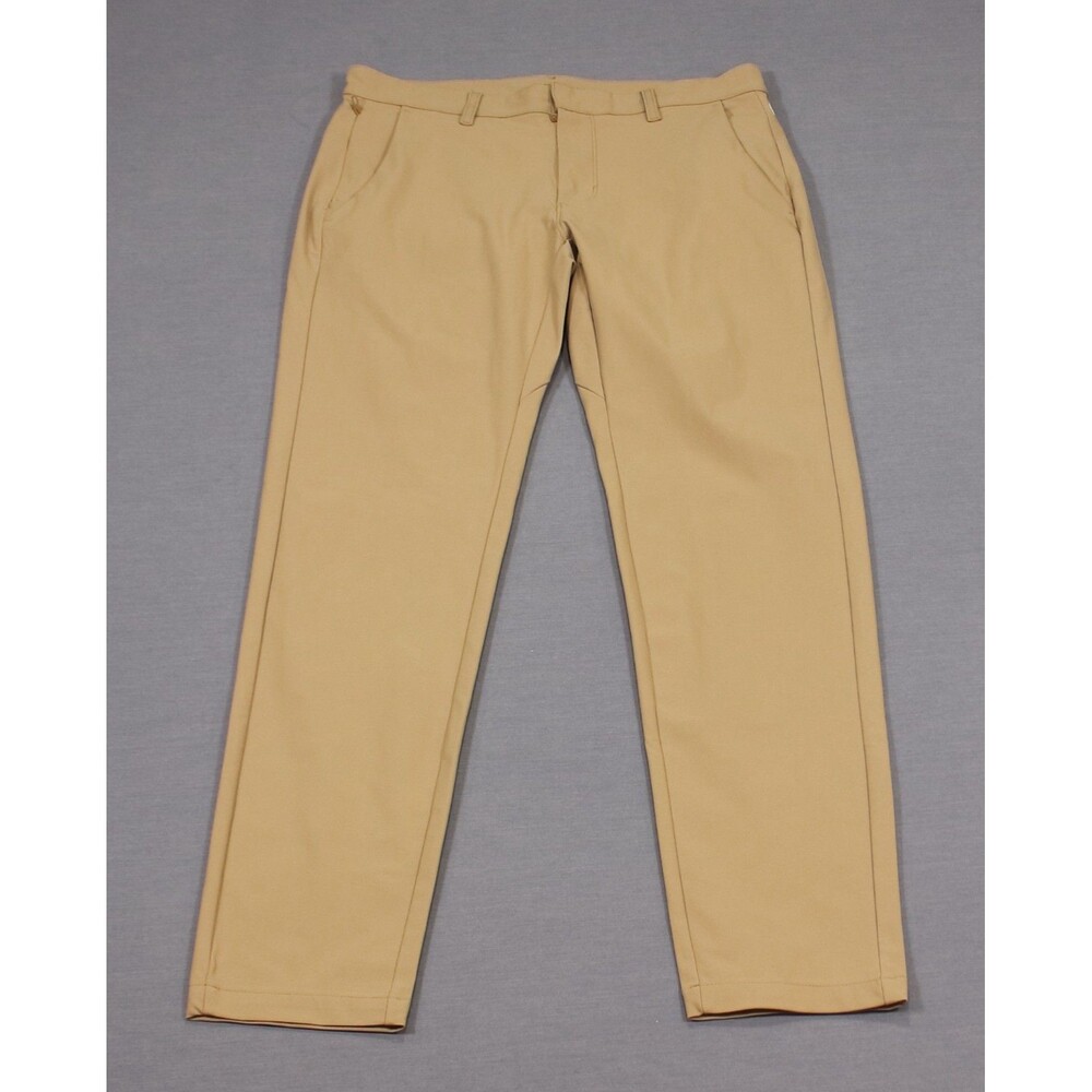 Fabletics Pants Mens Fits Tan The Only Performance Golf Chino Stretch 33" X 32"